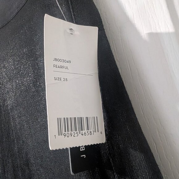 J Brand | Dellah High Rise Black Denim Legging In Fearful - Picture 8 of 15